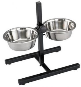 1. Top Paw® Adjustable Double Diner Dog Stand with Bowls