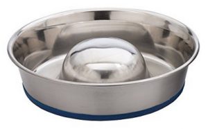 OurPets DuraPet Slow Feed Premium Stainless Steel Dog Bowl - Dog Bowls