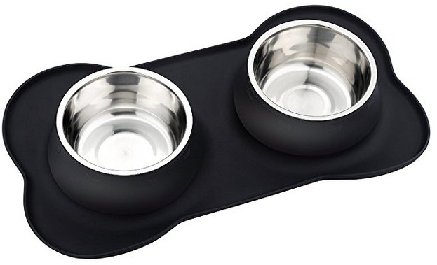 URPOWER Dog Bowls Stainless Steel Dog Bowl 